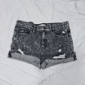 Distressed Denim Shorts